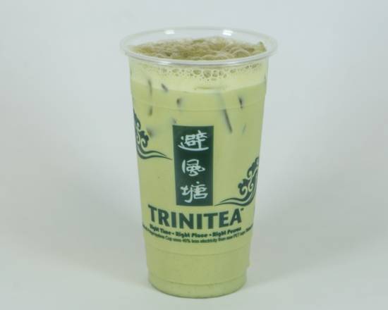 Order Pistachio Milk Green Tea food online from Trinitea Tea store, San Diego on bringmethat.com