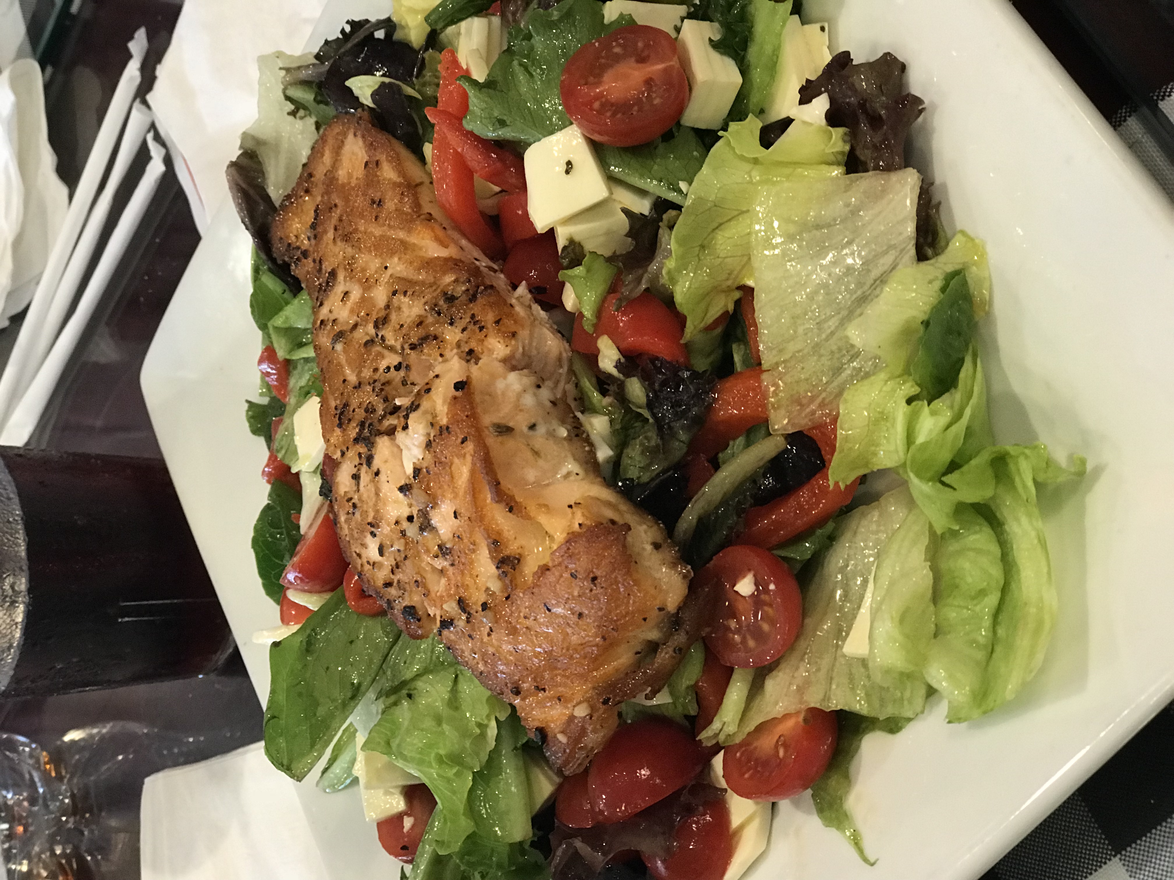 Order Grilled Salmon food online from RJ's Pizzeria store, Rockaway on bringmethat.com