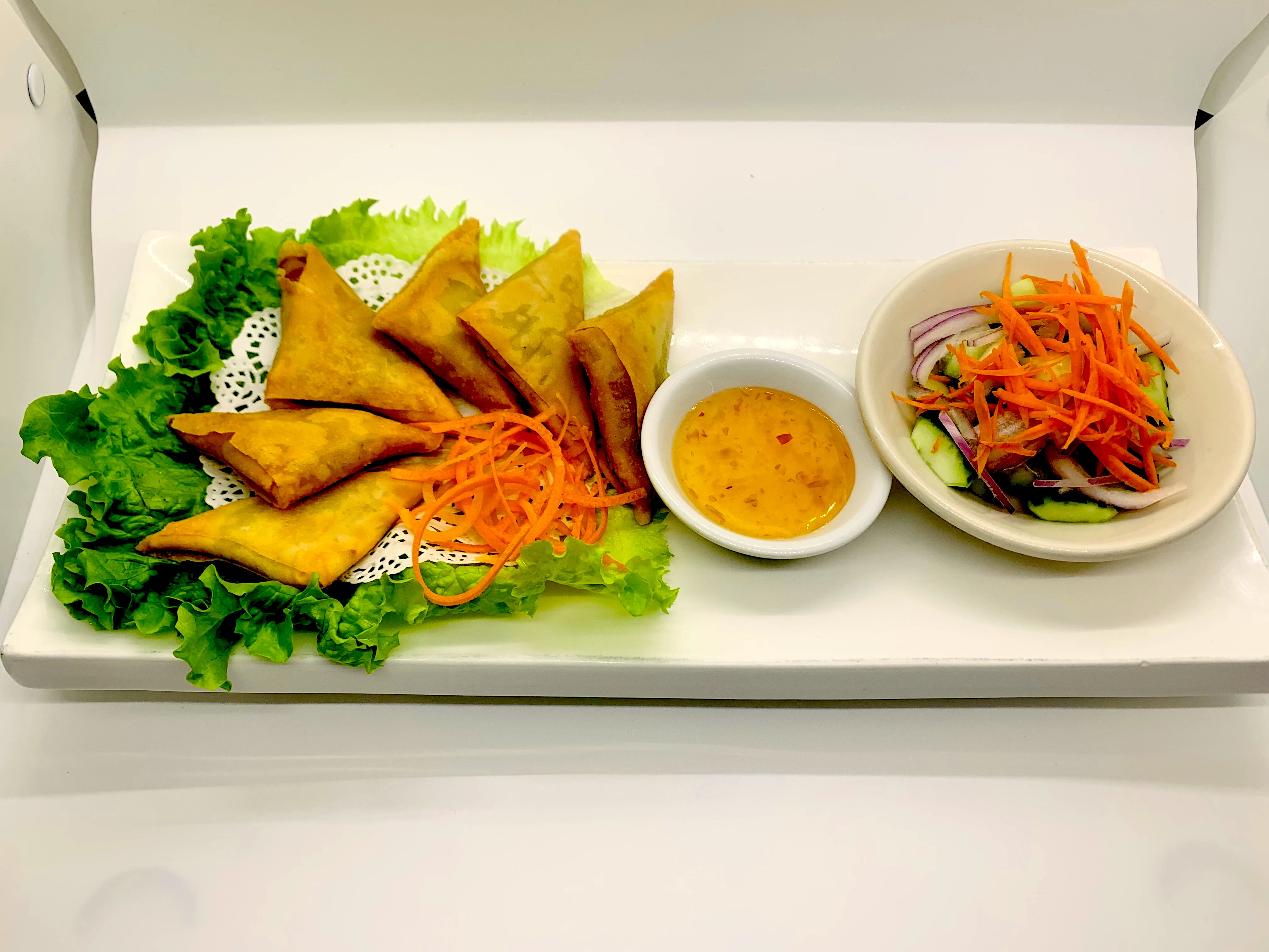 Order Samosa (Vegetarian) food online from Patpong Thai Cuisine store, San Francisco on bringmethat.com