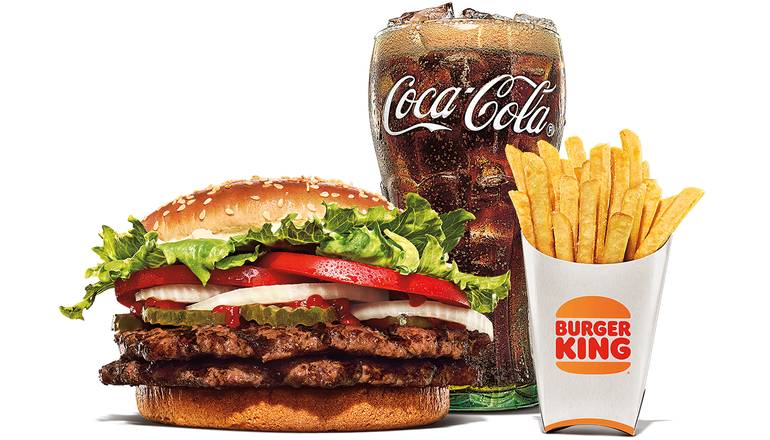 Order Double Whopper Combo Medium food online from Burger King 29031 store, Fairport on bringmethat.com