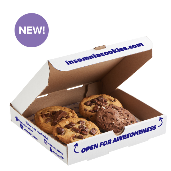 Order Deluxe 4-Pack food online from Insomnia Cookies store, Cincinnati on bringmethat.com