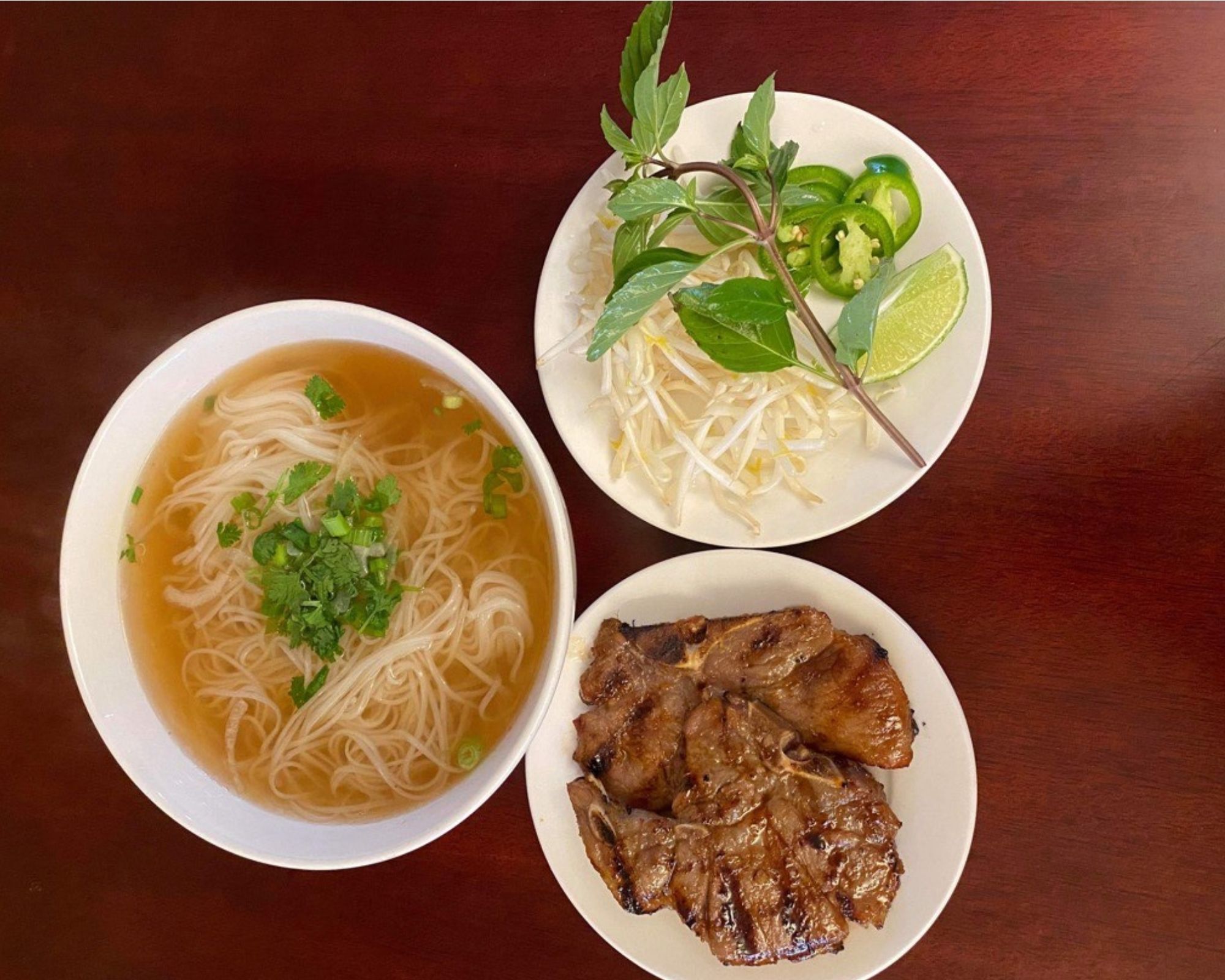 Order P11. Pho with Grilled Pork Chop food online from Bac Lieu Restaurant store, San Francisco on bringmethat.com