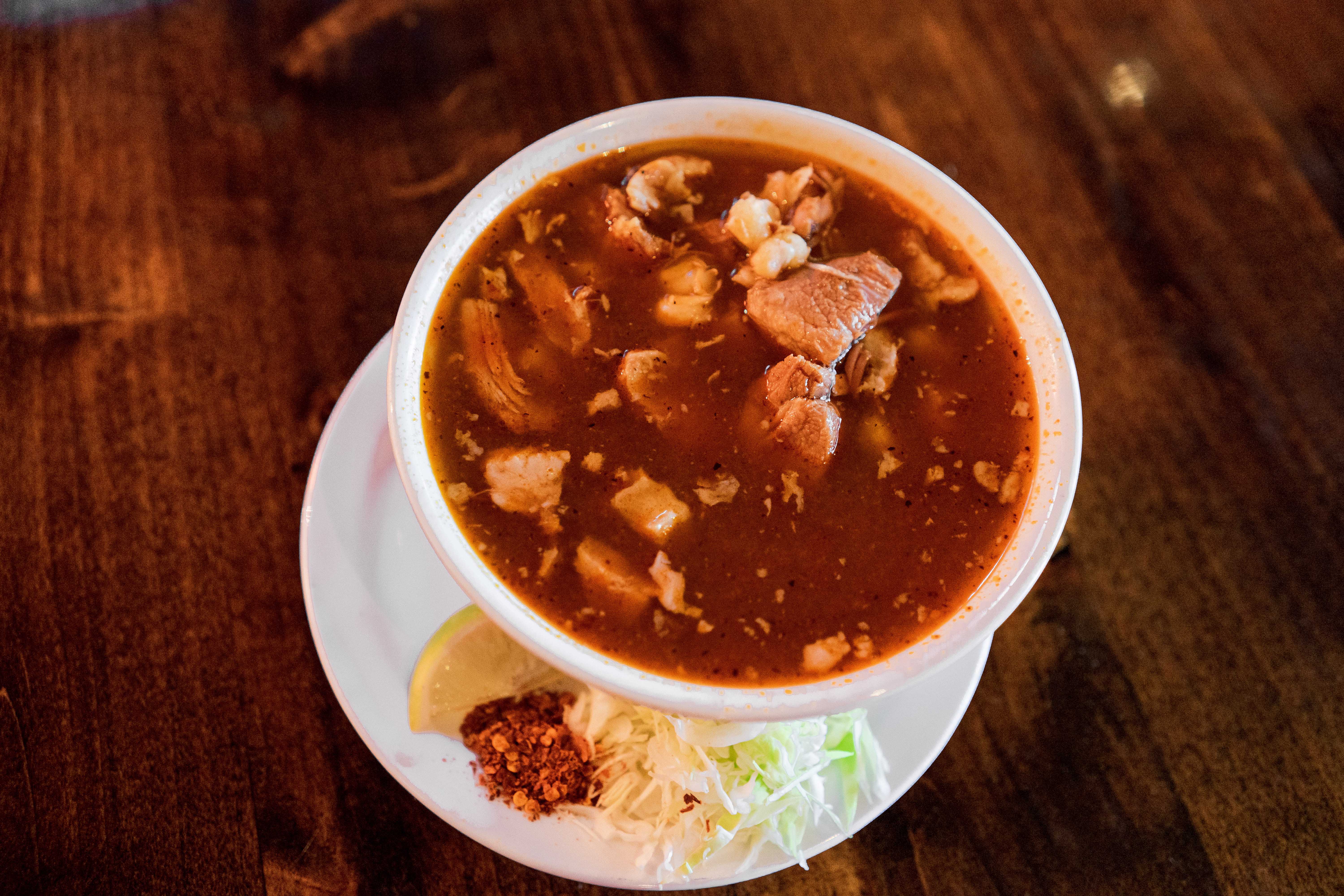 Order Pozole (24oz) food online from Calle Tepa store, Tucson on bringmethat.com