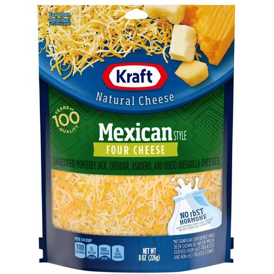 Order Kraft Shredded 4 Cheese Mexican Blend, 8 OZ food online from CVS store, CARMICHAEL on bringmethat.com
