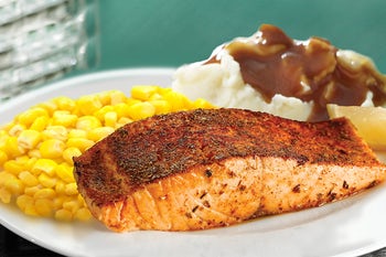 Order GRILLED SALMON DINNER, FAMILY-STYLE food online from Perkins Restaurant & Bakery store, Wheeling on bringmethat.com