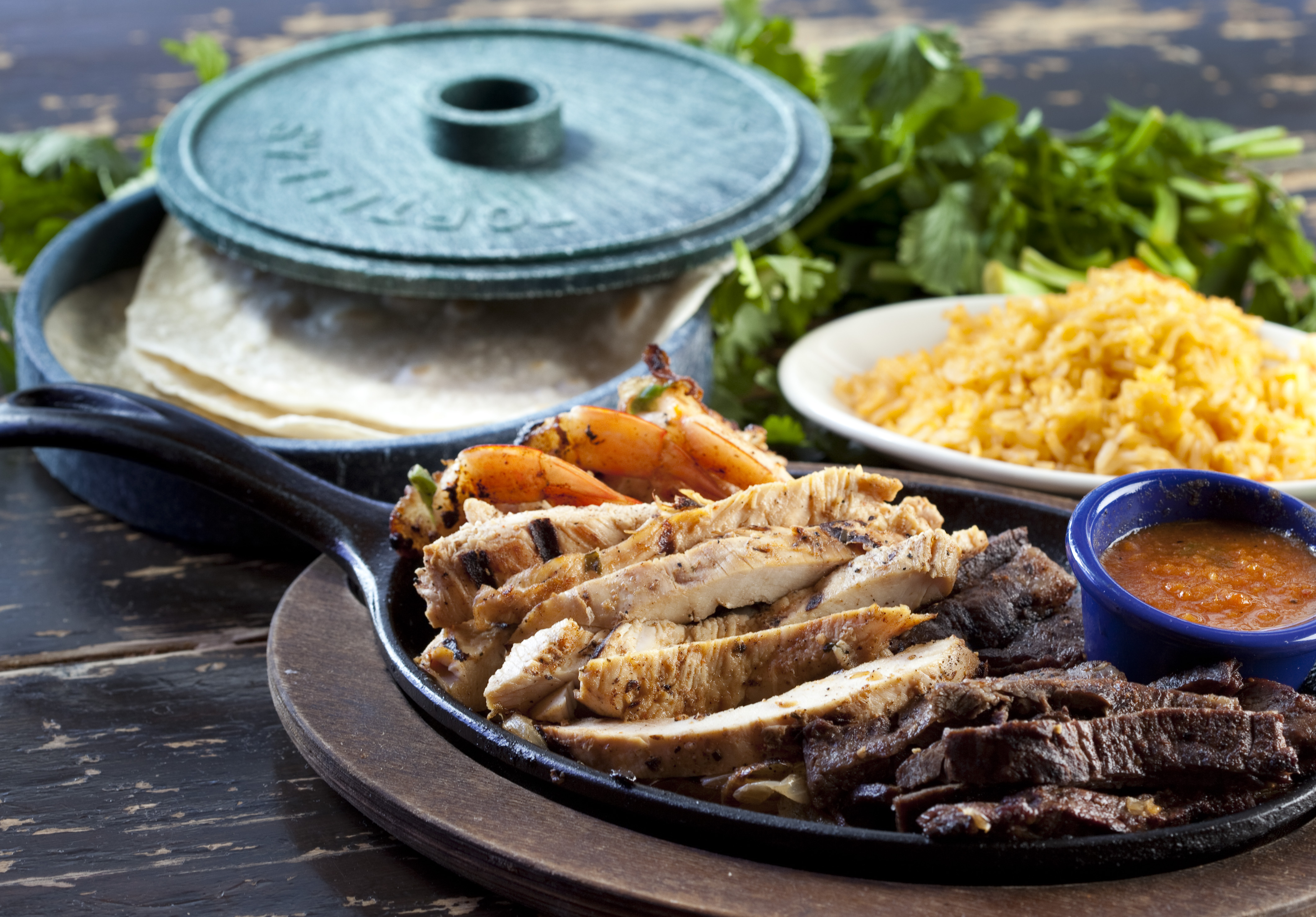 Order Combo Grilled Fajitas food online from Molina Cantina store, Houston on bringmethat.com