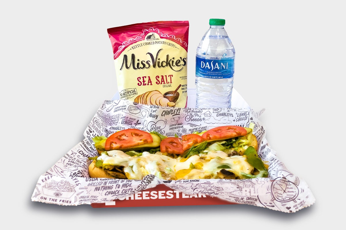 Order Veggie Cheesesteak Boxed Meal food online from Charleys Cheesesteaks store, North Canton on bringmethat.com