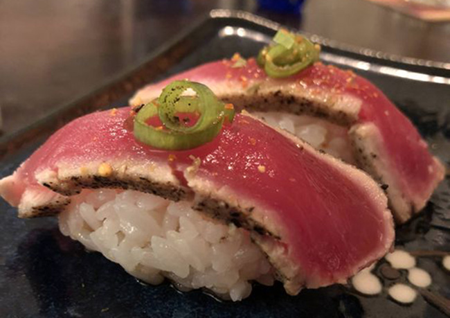 Order Cajun Seared Tuna Sushi food online from Tokyo Roll And Noodle store, Chino Hills on bringmethat.com