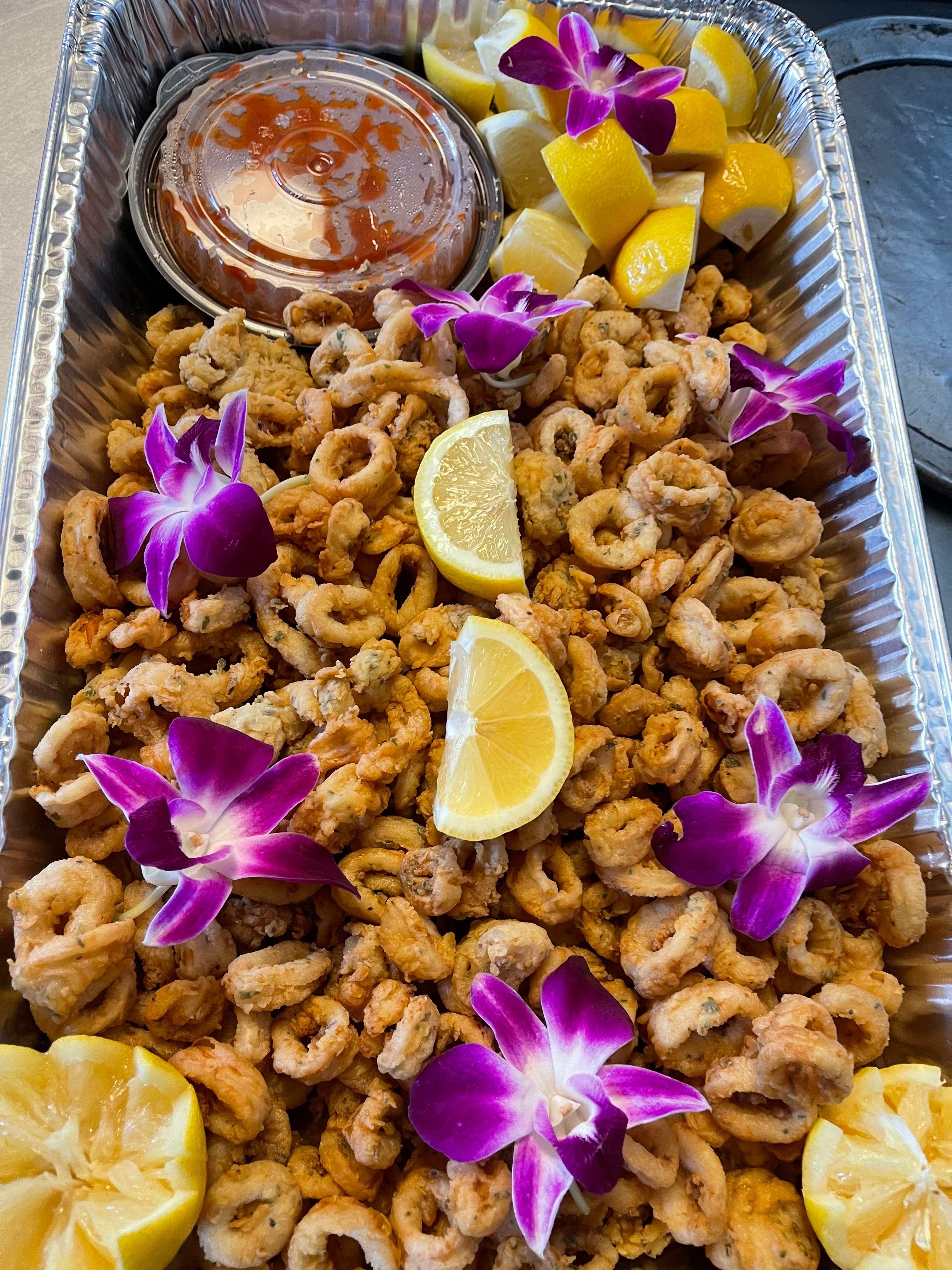 Order Fried Calamari - Appetizer food online from Four Brothers Pizza store, Westport on bringmethat.com