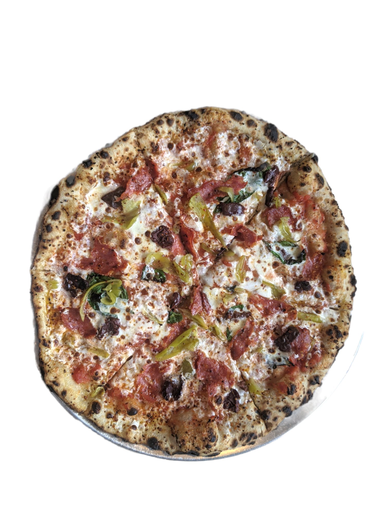 Order Vesuvius Pizza - 12'' food online from Mangia Macrina's Wood Fired Pizza store, Little Falls on bringmethat.com