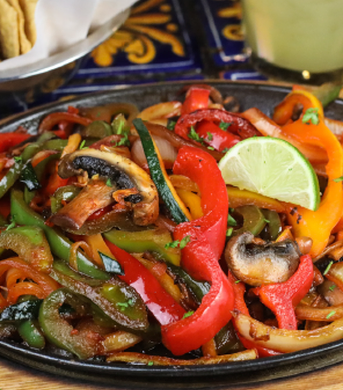 Order Veggie Fajitas food online from Emiliano Mexican Restaurant store, Cranberry Township on bringmethat.com