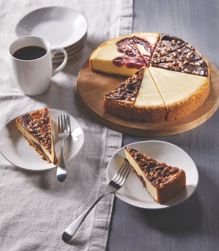 Order Cheesecake Sampler food online from Honeybaked Ham Company and Cafe store, Stockbridge on bringmethat.com