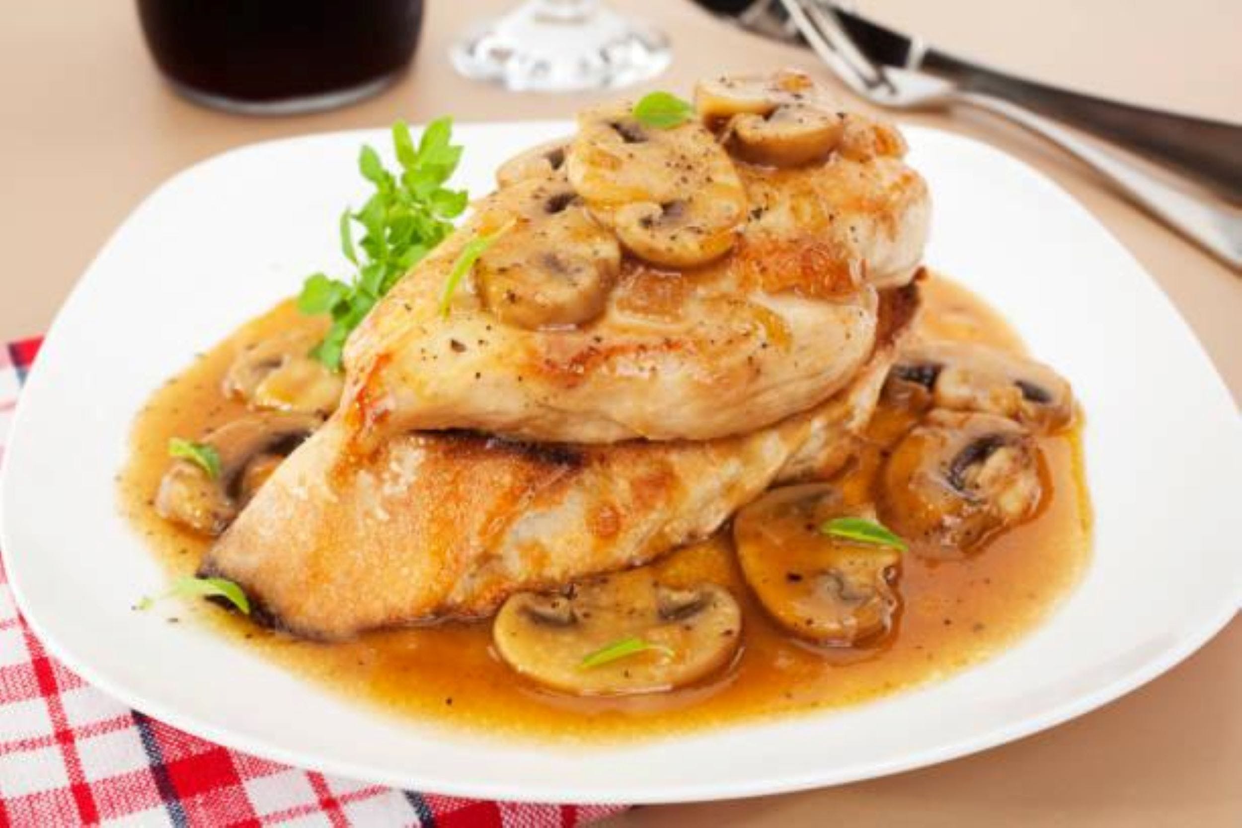 Order Chicken Marsala - Entree food online from Broadway Pizza & Catering store, Greenlawn on bringmethat.com