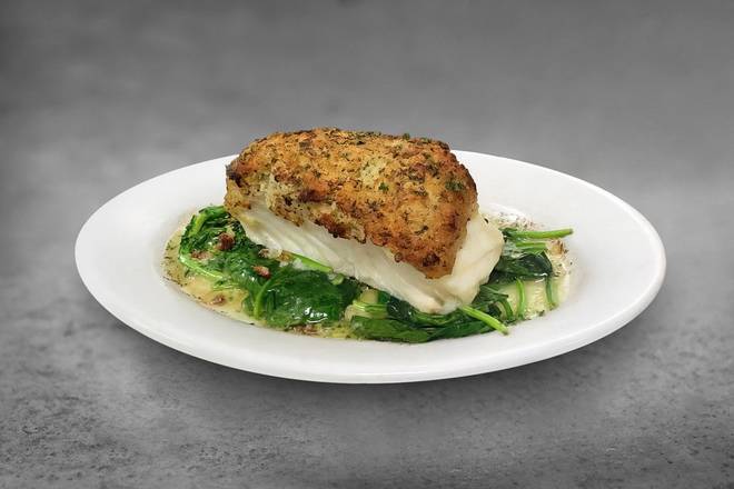 Order GARLIC CRUSTED SEA BASS food online from Ruth's Chris Steak House store, Northbrook on bringmethat.com