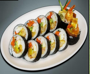 Order [R6] 새우 뎀뿌라 김밥 / Shrimp Tempura Rice Roll food online from Jjang Restaurant store, Buena Park on bringmethat.com