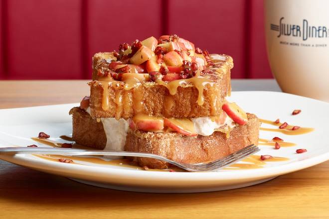 Order It's Back! Apple Pie-Stuffed French Toast food online from Silver Diner store, McLean on bringmethat.com