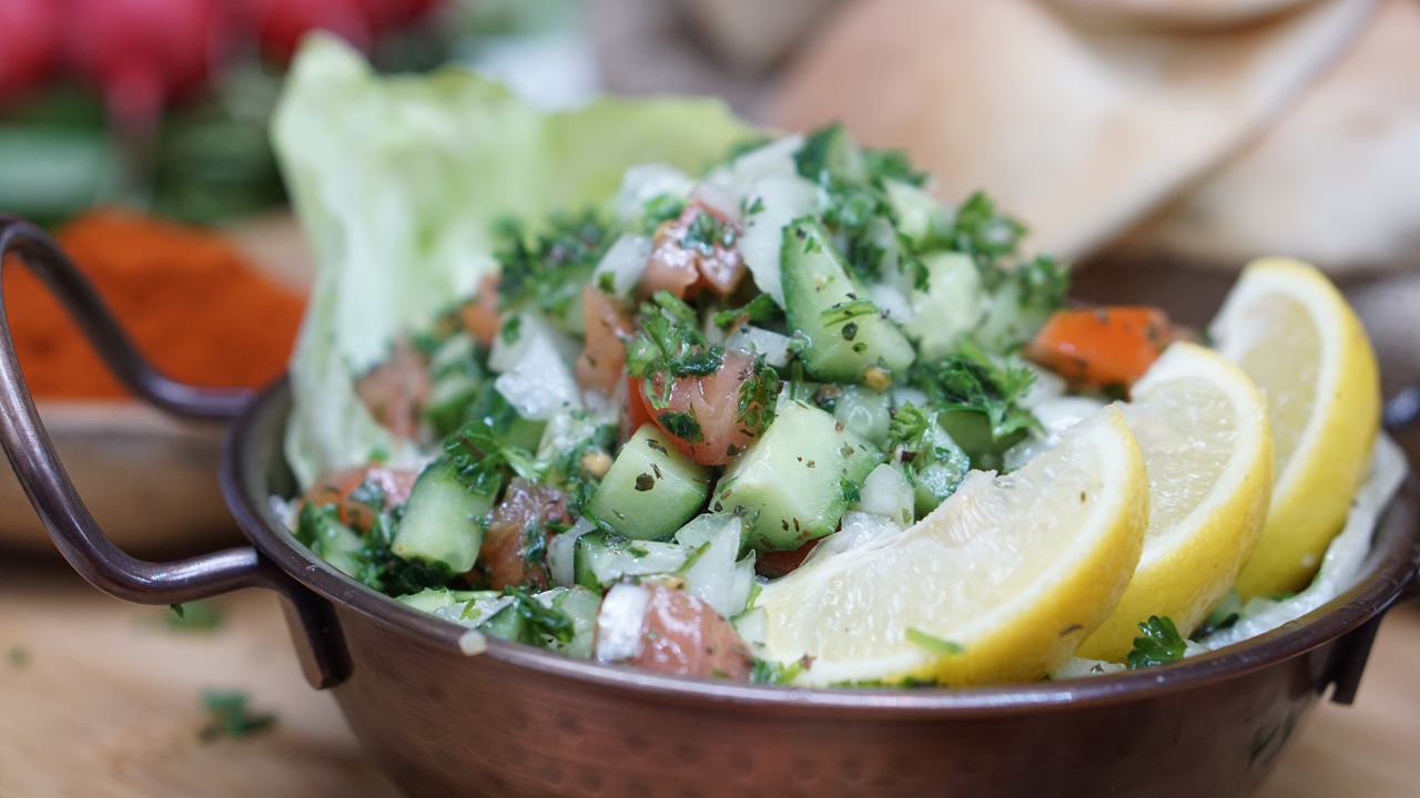 Order Arabic Salad food online from Al-Ameer Restaurant West store, Dearborn Heights on bringmethat.com