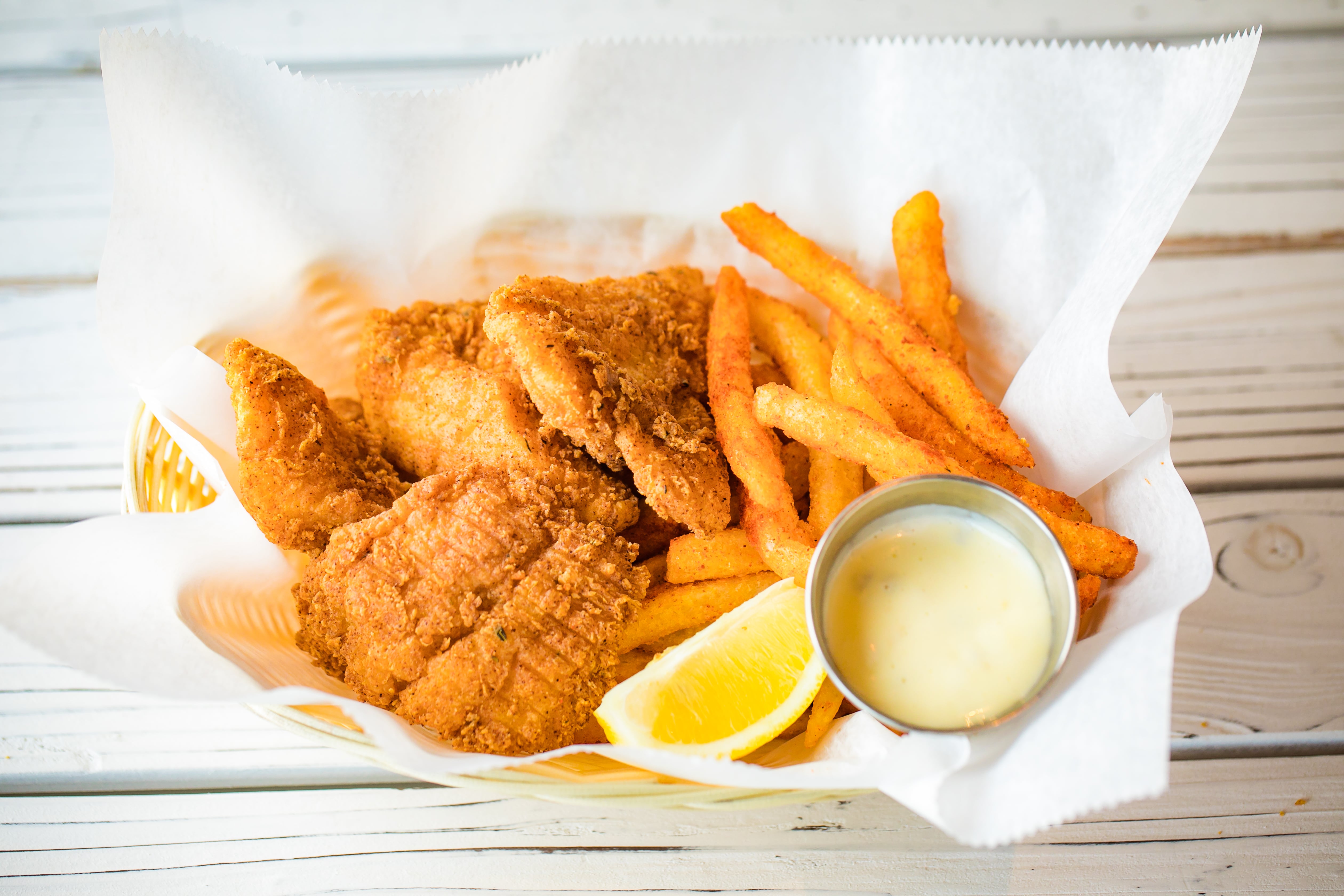Order Catfish Basket food online from Ben's Crab store, Uniondale on bringmethat.com