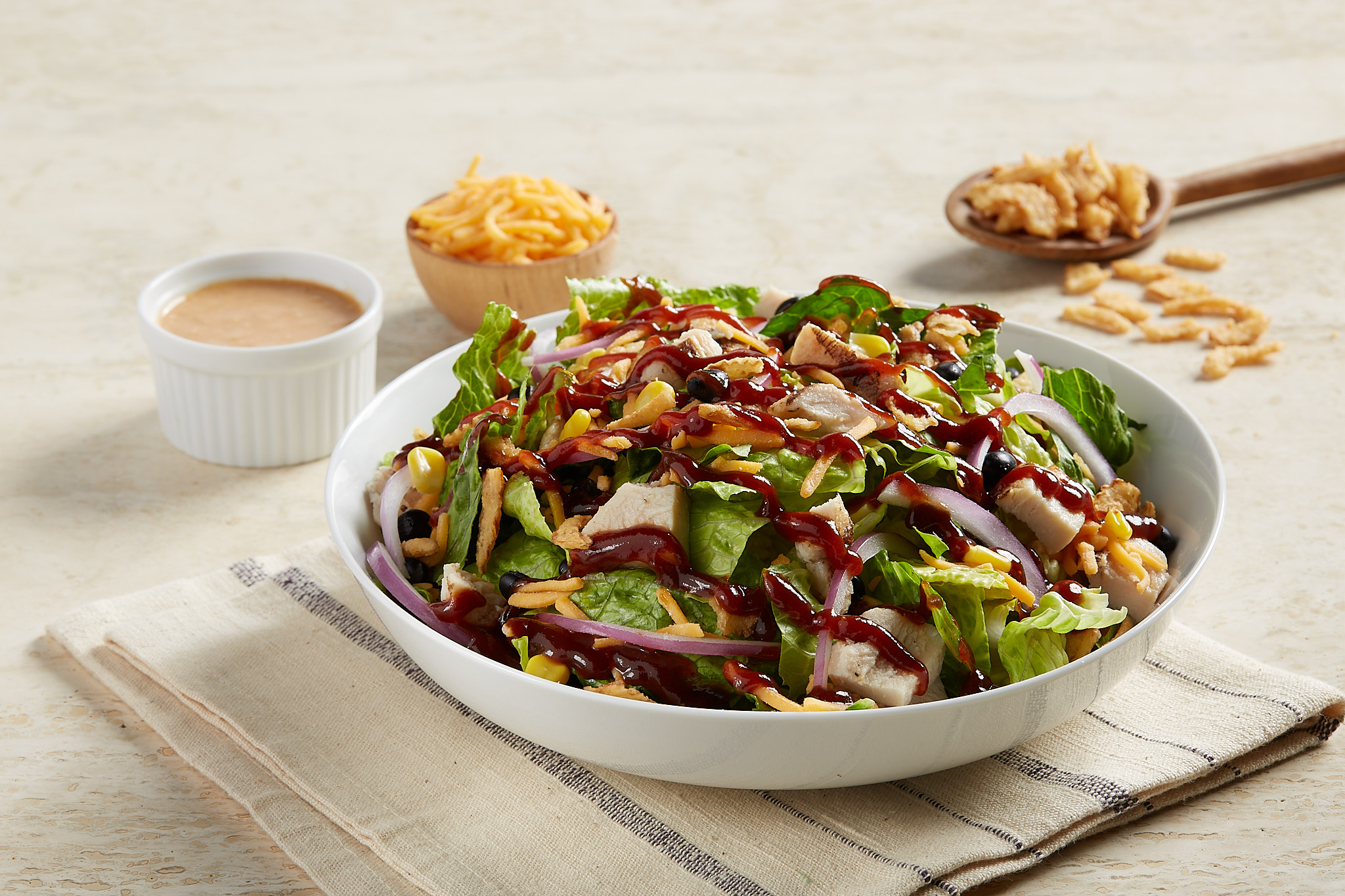 Order BBQ Chicken Salad food online from Fresh Brothers store, Santa Monica on bringmethat.com