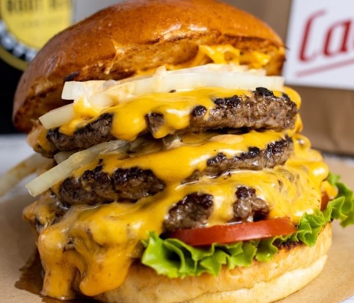 Order Triple Burger food online from Calibar store, Waukegan on bringmethat.com