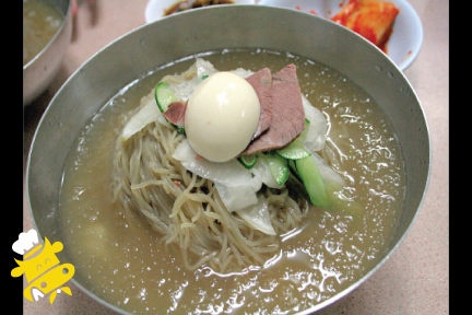 Order Naengmyeon (Cold Buckwheat Noodle) - 물냉면 food online from Yellow Cow Korean Bbq store, Gardena on bringmethat.com