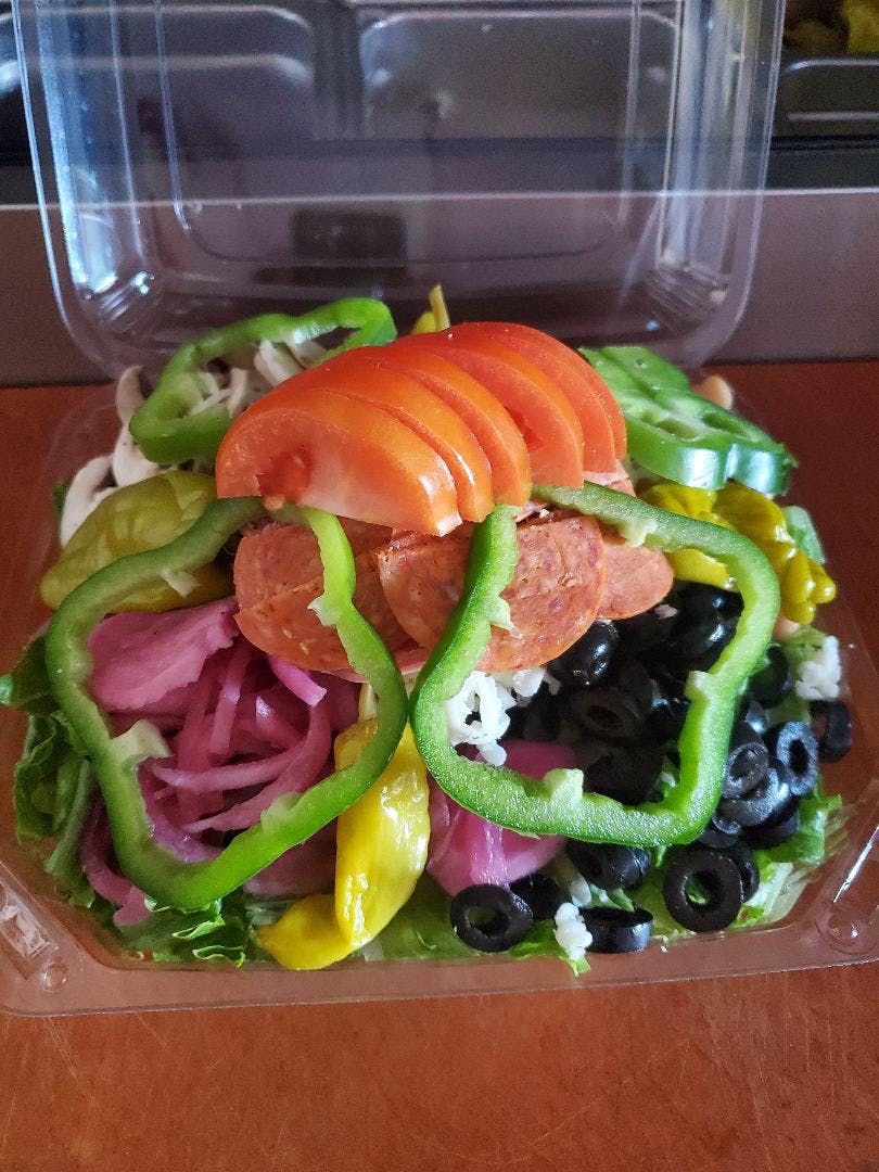 Order Antipasto Salad - Salad food online from Numero Uno Pizza (Mid-Wilshire) store, Los Angeles on bringmethat.com
