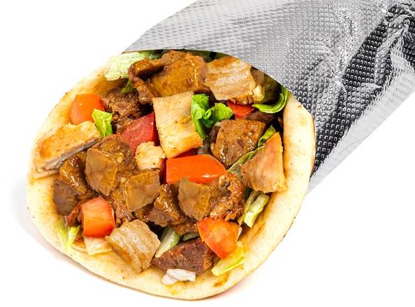 Order Savory Herb Beef & Chicken Sandwich food online from The Halal Guys store, San Jose on bringmethat.com