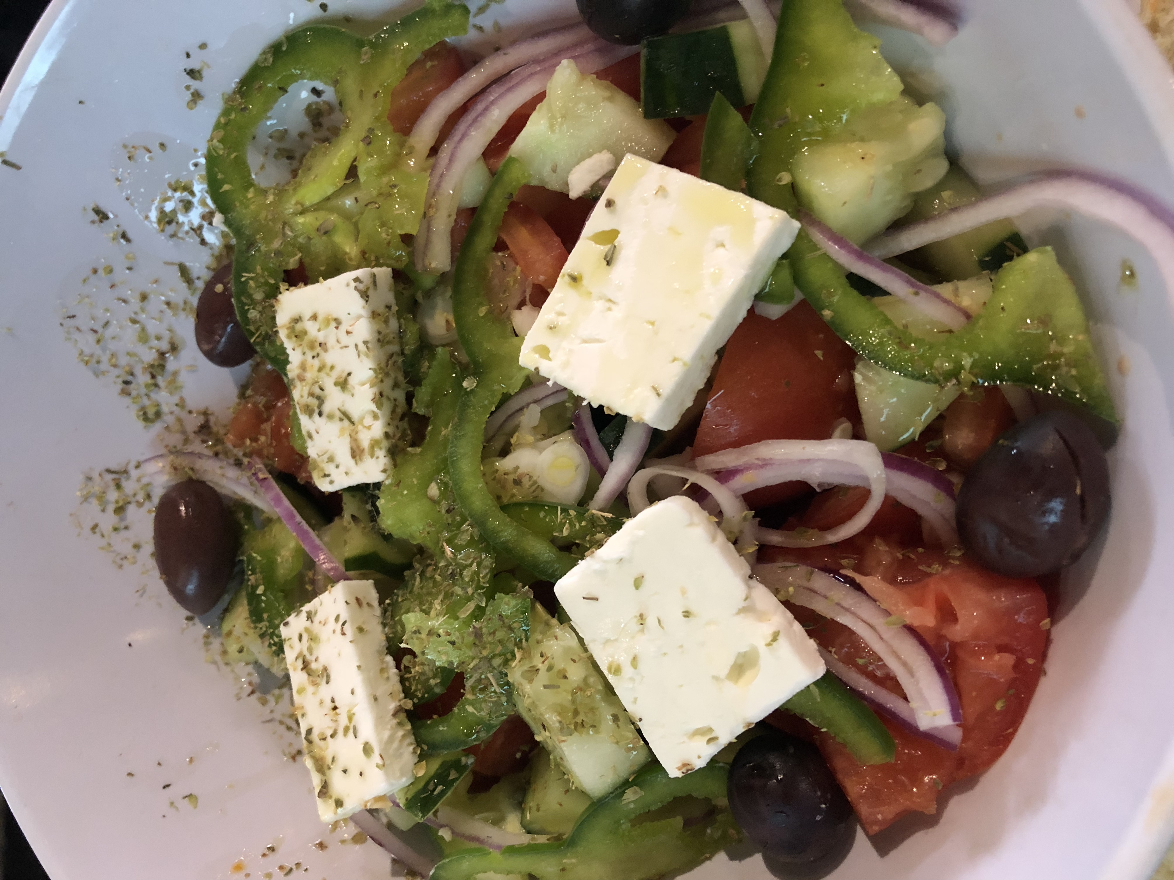 Order Greek Village Salad food online from Iguana Cafe store, Chicago on bringmethat.com