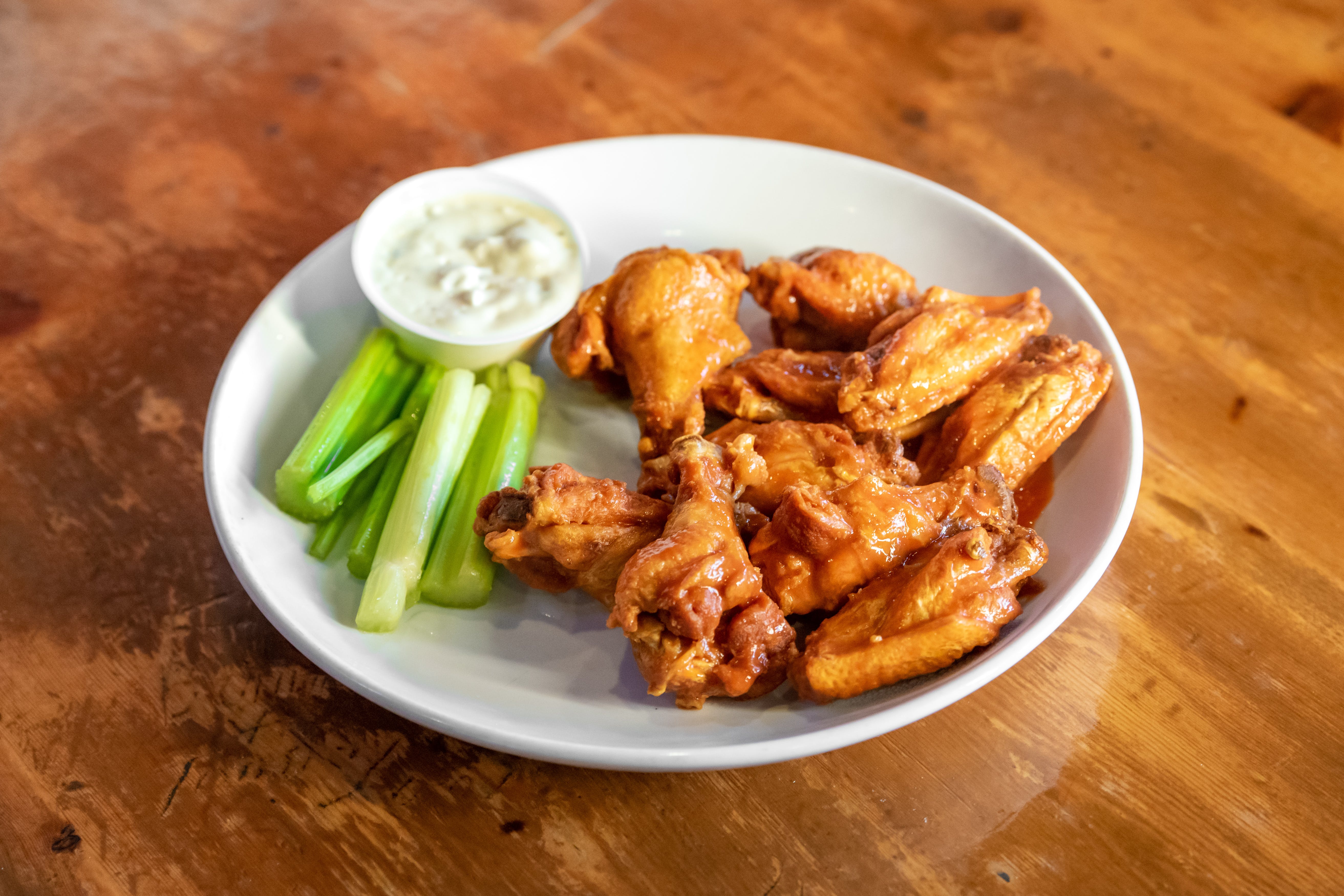Order Buffalo Wings - 10 Pieces food online from George's Pizza store, High Point on bringmethat.com
