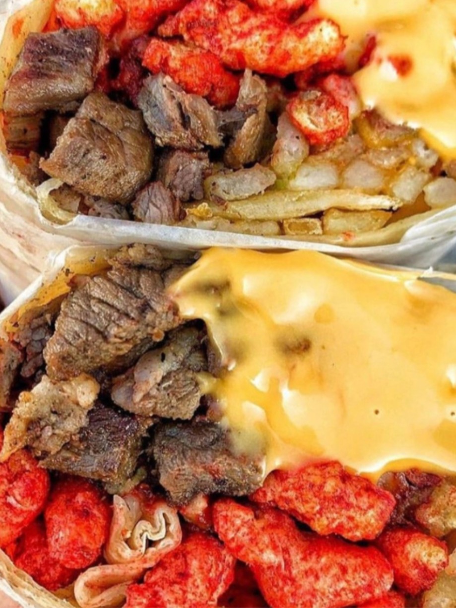 Order SoCal Burrito food online from Man Vs Fries store, Dallas on bringmethat.com