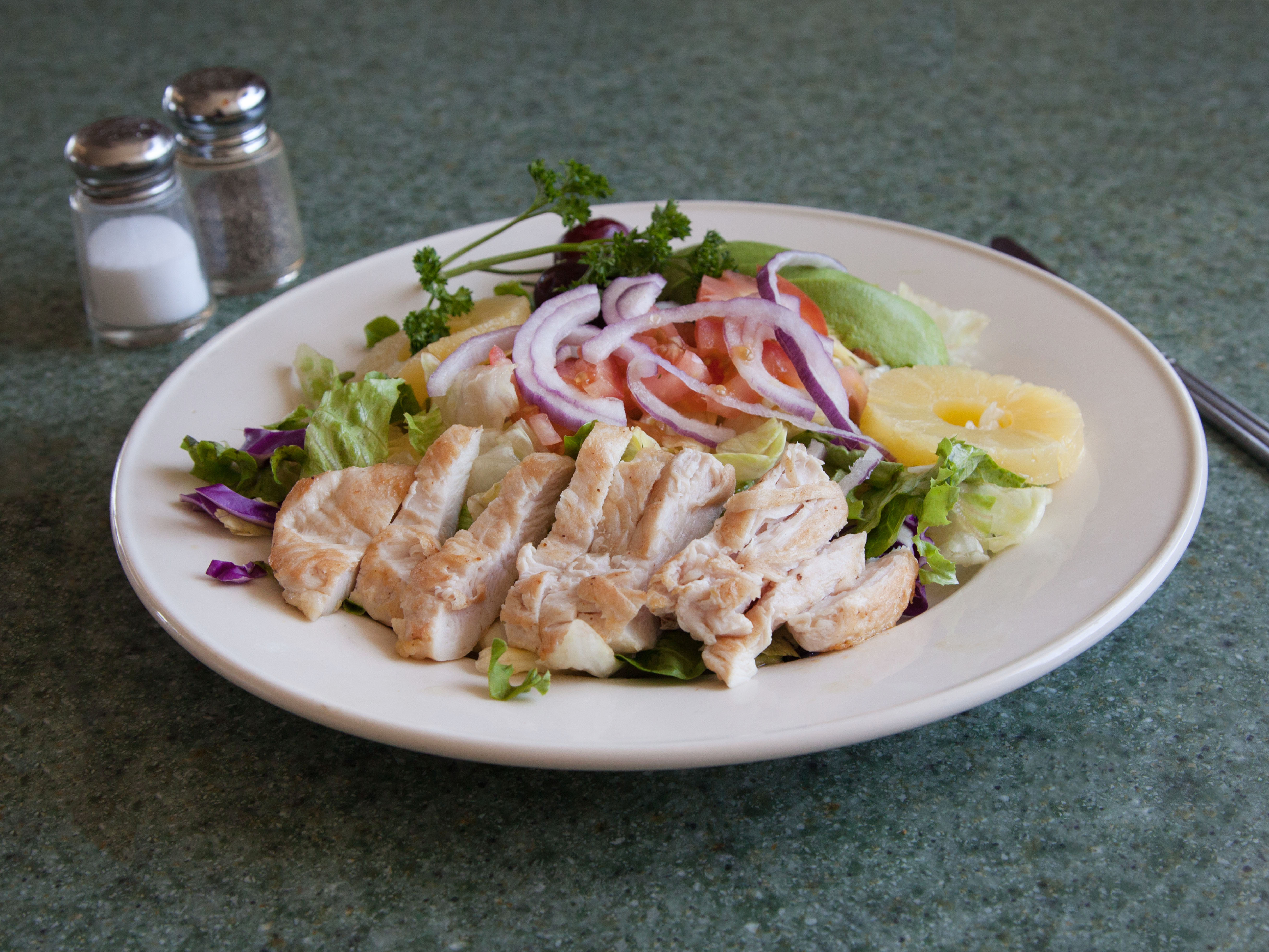 Order Avocado Grilled Chicken Salad food online from Goody Restaurant store, Plainfield on bringmethat.com