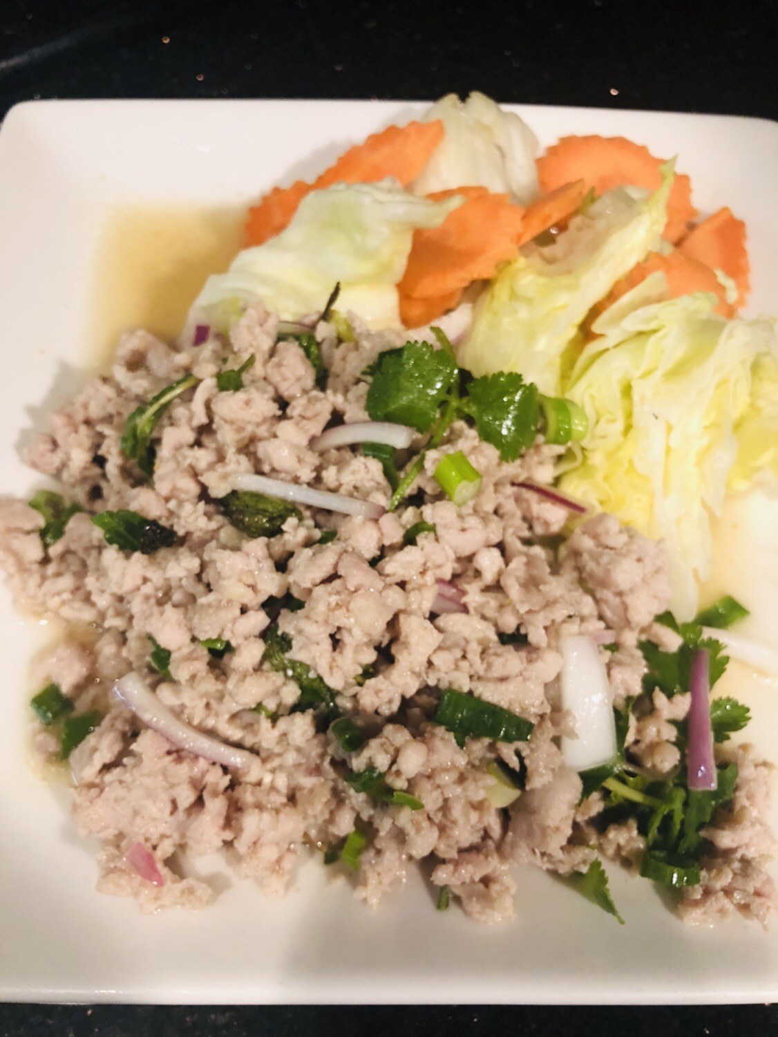 Order Larb (chicken) food online from Exotic Thai Cafe store, Woodland Hills on bringmethat.com