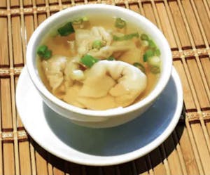 Order 11. Wonton Soup 云吞汤 food online from He Rui store, Oklahoma City on bringmethat.com