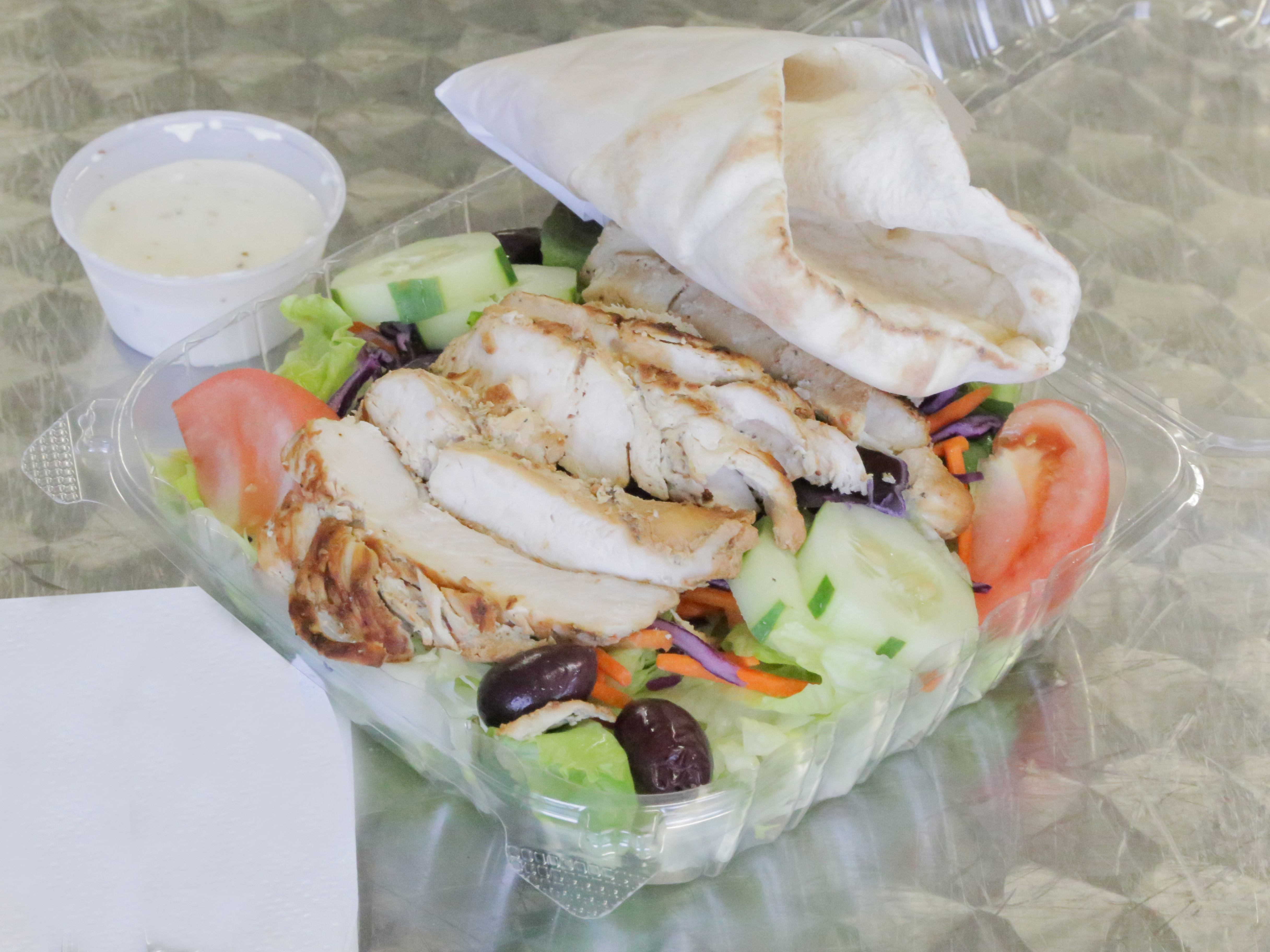 Order Grilled Chicken Salad food online from Boston House of Pizza store, Roslindale on bringmethat.com