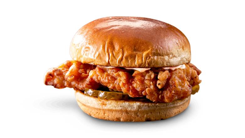 Order Iris' Comeback Chicken Sandwich food online from Famous Dave's store, Cedar Falls on bringmethat.com