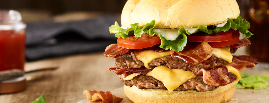 Order Double Bacon Smash® Turkey Burger food online from Smashburger store, Elk Grove on bringmethat.com