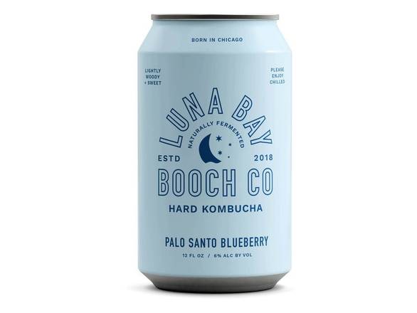 Order Luna Bay Palo Santo Blueberry Hard Kombucha - 4x 12oz Cans food online from Garfield's Beverage Warehouse store, Chicago on bringmethat.com