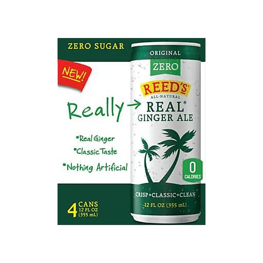 Order Reed's Ginger Ale Zero Slim Cans (4PK 12 OZ) 130198 food online from Bevmo! store, Pasadena on bringmethat.com