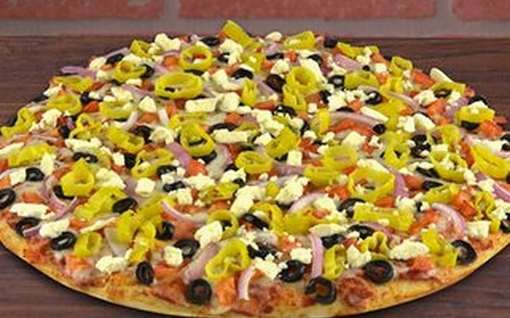 Order Olimpus Pizza - Small 10'' (10 Slices) food online from Mountain Mike Pizza store, Dublin on bringmethat.com