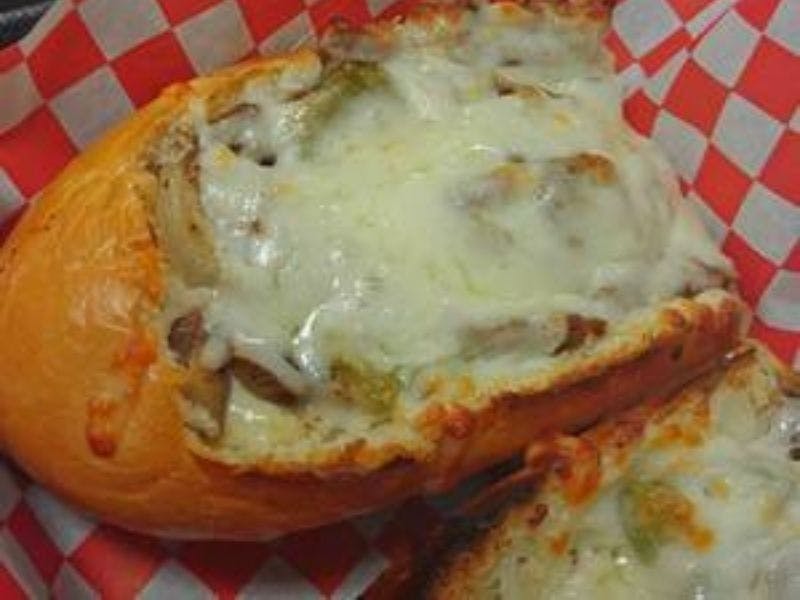 Order Philly Steak Sub - 10'' food online from Grandstand Pizza store, El Cajon on bringmethat.com