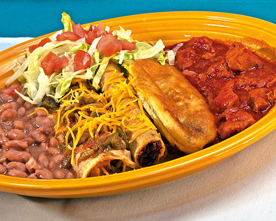 Order Combination Plate #1 food online from El Pinto Restaurant store, Albuquerque on bringmethat.com