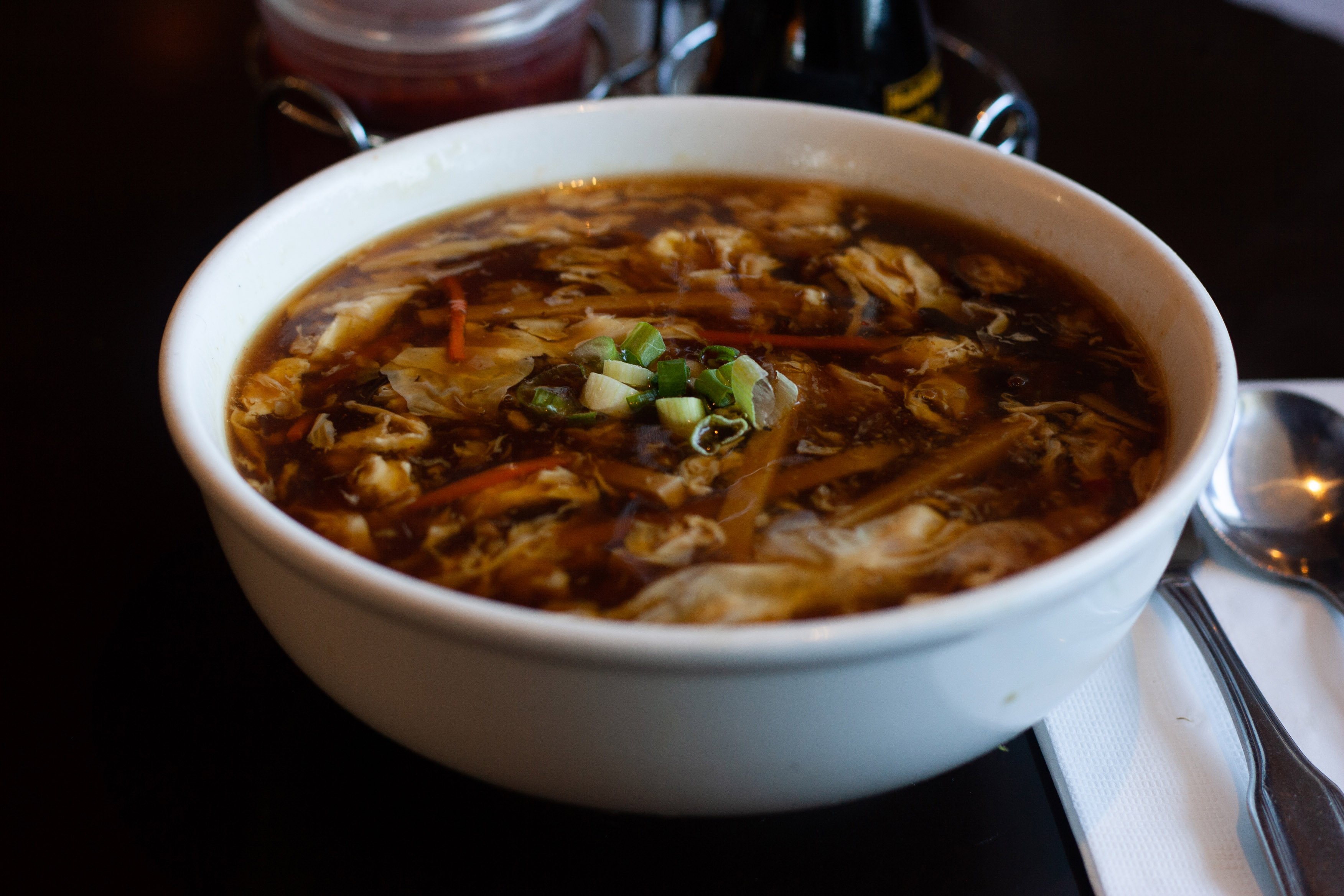 Order Vegetarian Hot and Sour Soup food online from Ginger Cafe store, Gilroy on bringmethat.com