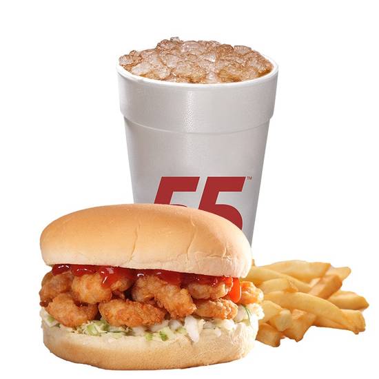 Order Shrimp Burger Meal food online from Hwy 55 Burgers, Shakes & Fries store, Kenly on bringmethat.com