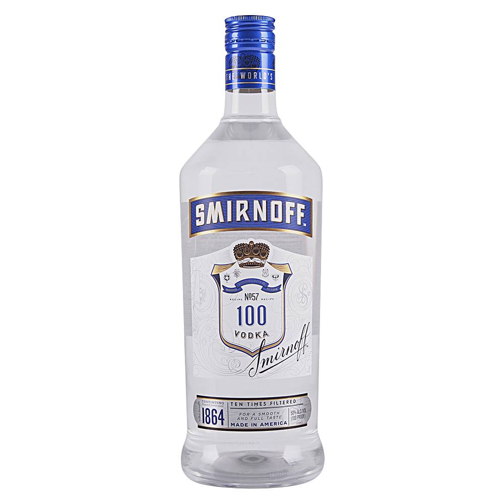 Order Smirnoff 100 Proof Vodka 1.75l food online from Windy City Liquor Market store, El Cajon on bringmethat.com
