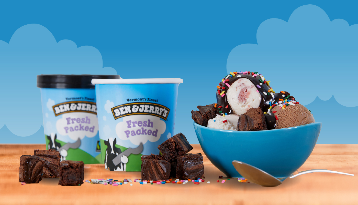 Order Sundae Kit for 3-4 people food online from Ben & Jerry store, Universal City on bringmethat.com