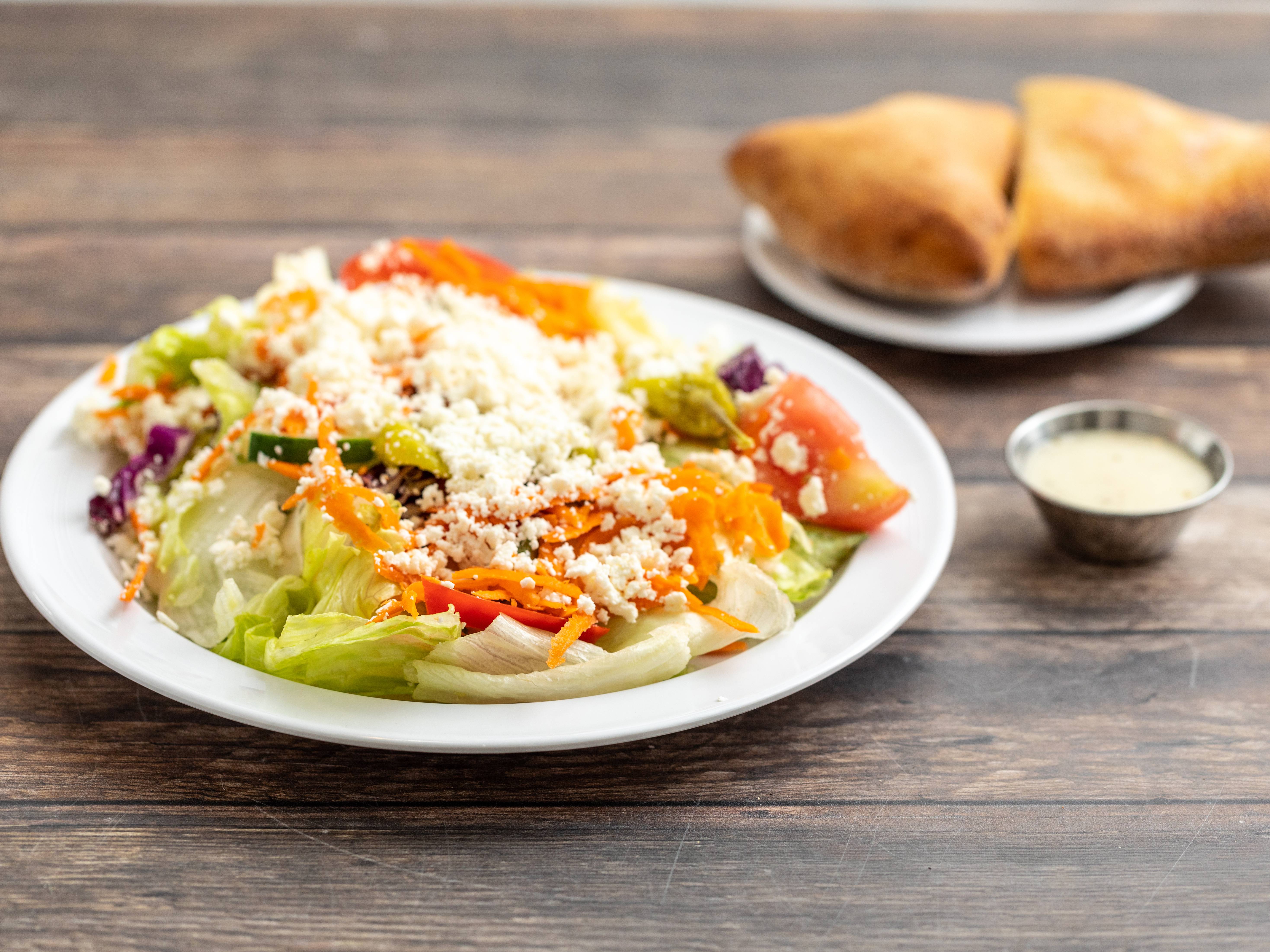Order Greek Salad food online from Alfredos Italian Kitchen store, South Boston on bringmethat.com