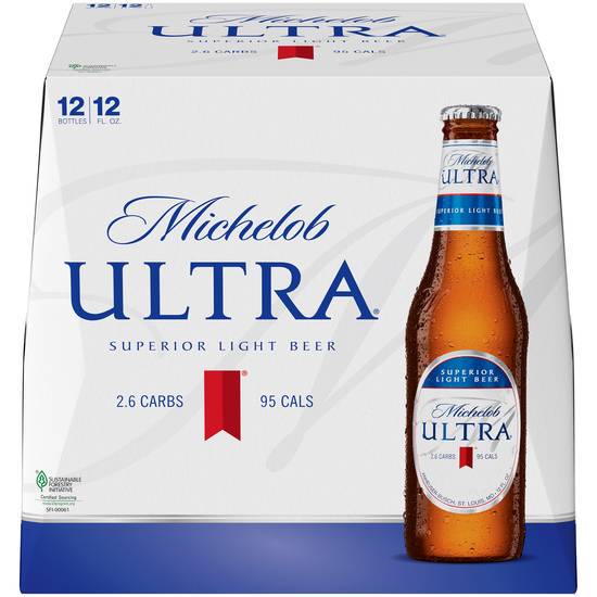 Order Michelob Ultra, 12pk-12oz bottle beer (4.2% ABV) food online from Jamestic Liquor store, Dallas on bringmethat.com