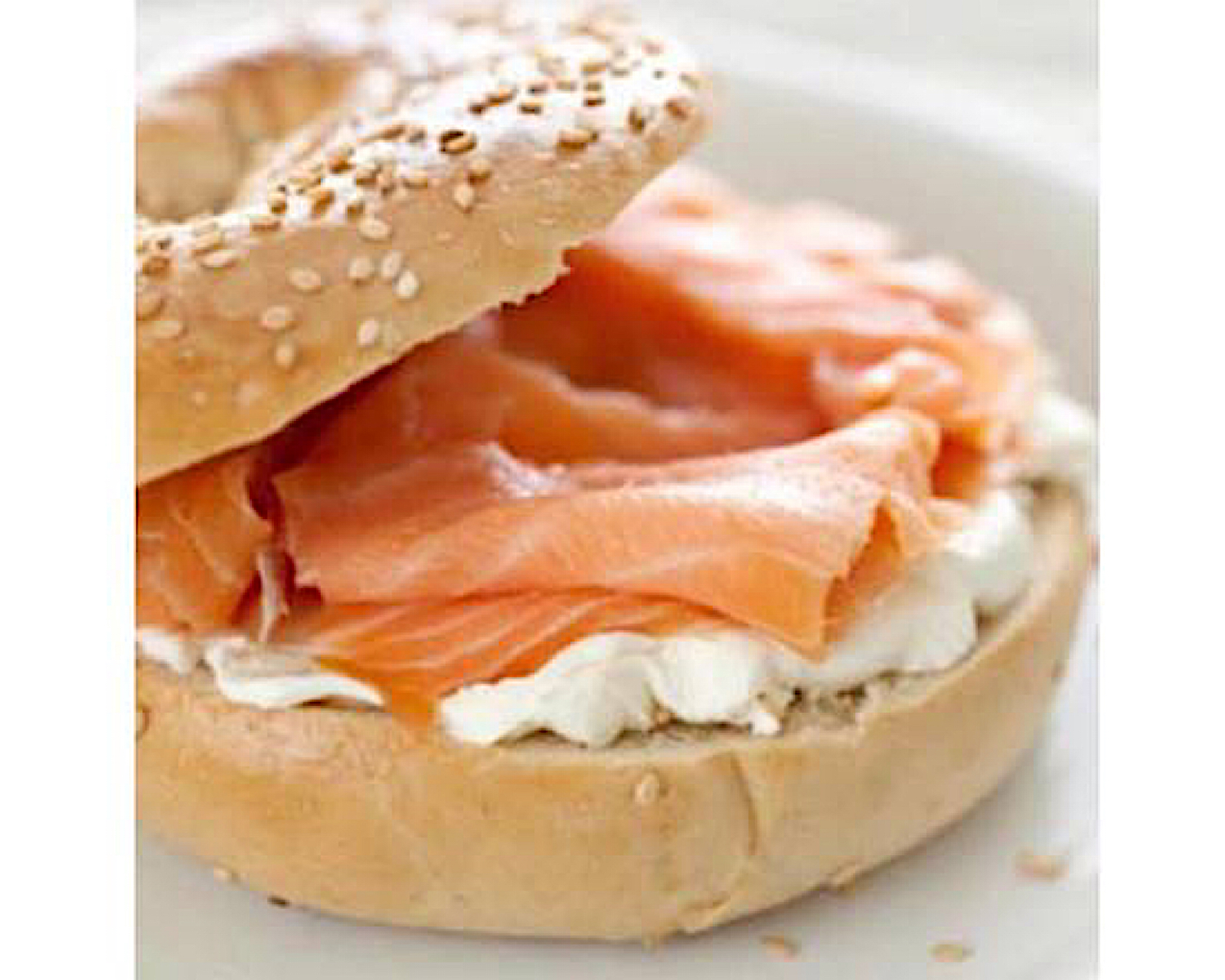 Order 6. Bagel with Fresh Salmon, Cream Cheese and Tomatoes food online from 5 brothers gourmet deli store, New York on bringmethat.com
