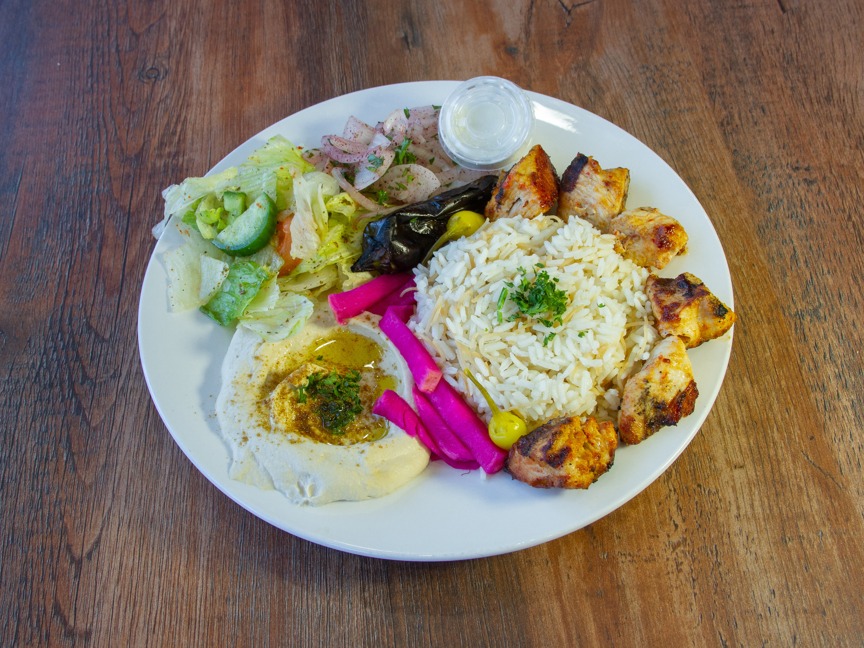 Order Chicken Kabab Plate food online from Shawerma Masters store, Pasadena on bringmethat.com