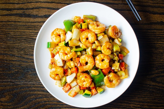 Order Kung Pao Shrimp food online from Chinese Kitchen Sushi store, Chicago on bringmethat.com